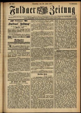 Ausgabe vom Samstag, den 20. Juni 1891.