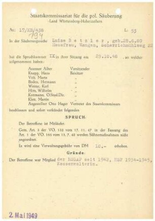 Betzler, Luise
