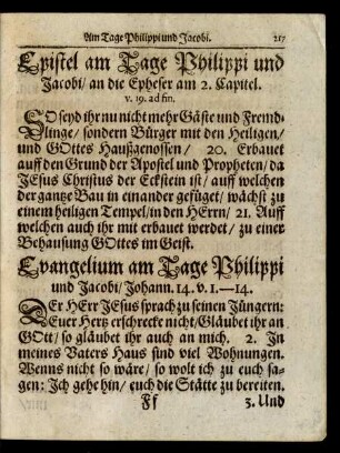 Evangelium am Tage Philippi und Jacobi/ ...