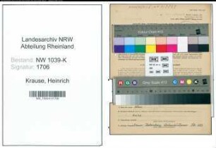 Entnazifizierung Heinrich Krause , geb. 05.01.1898 (Maler)