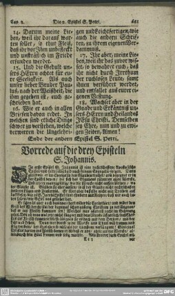 Vorrede auf die drey Episteln S. Johannis