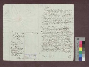 Klaus Gaß von Marzell verkauft der badischen Landesadministration 1 Jauchert 2 Viertel 36 Ruthen Wald um 40 Gulden.