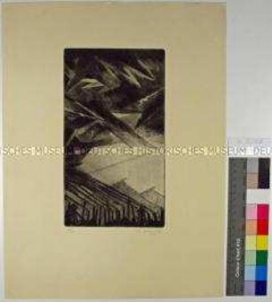 Moloch - 6 Radierungen von Eduard Dollerschell, Blatt 4: Der Tod