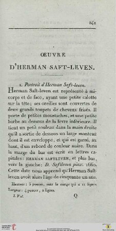 Oevre d’Herman Saft-Leven