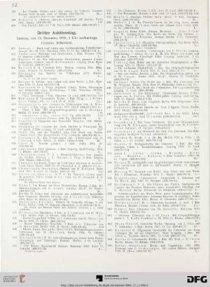 Dritter Auktionstag. Samstag, den 13. Dezember 1930, 3 Uhr nachmittags (Nr. 601-893)