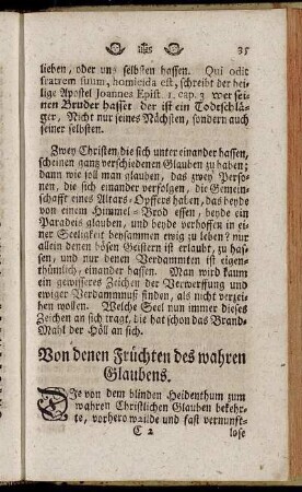 Von denen Früchten des wahren Glaubens.