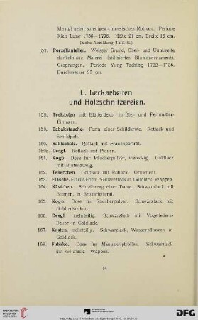 Lackarbeiten und Holzschnitzereien (Nr. 158-241)