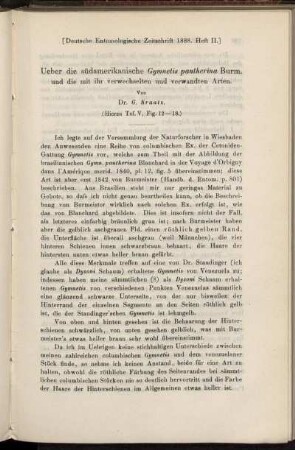 Ueber die südamerikanische Gymnetis pantherina Burm. und die mit ihr verwechselten und verwandten Arten.