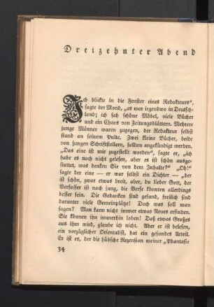 Dreizehnter Abend