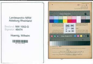 Entnazifizierung Wilhelm Hoemig, geb. 03.10.1902 (Drahtwalzer)