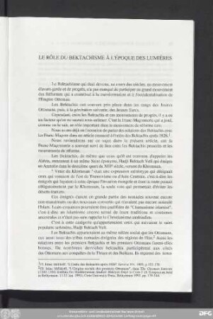 Le Rôle Du Bektachisme À L'Époque Des Lumières