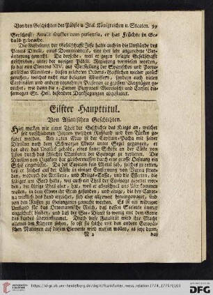 Eilfter Haupttitul. Von Asiatischen Geschichten