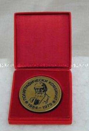 Medaille mit Porträt, im Etui