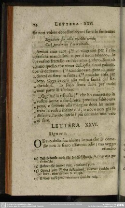 Lettera XXVI. Signora