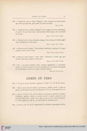 Armes et Fers (Nr. 302 - 306)