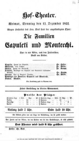 Die Familien Capuleti und Montecchi