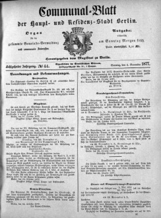 1877,44: No. 44, 4. November 1877