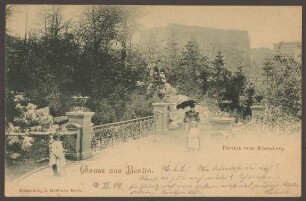 Ansichtskarte Brücke auf dem Kreuzberg, Viktoriapark