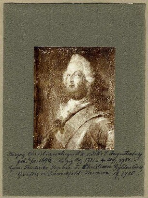 Bildnis von Christian August (1696-1754) Herzog von Schleswig-Holstein-Sonderburg-Augustenburg