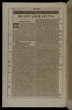 Incipit Liber Sextus.