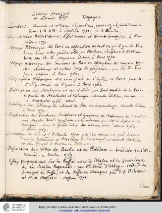 Livres français in ordinair 8tvo: Voyages