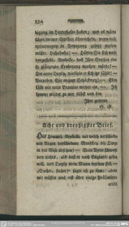 Acht und dreyßigster Brief