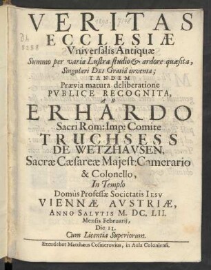 Veritas Ecclesiae Universalis Antiquae