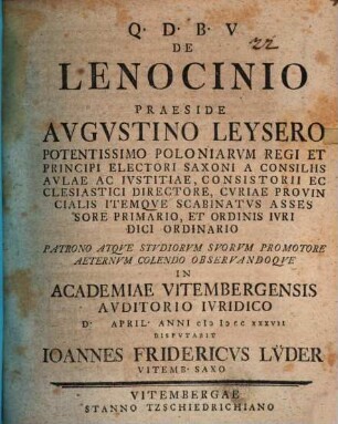 De lenocinio