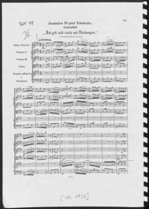 Dominica 20 post Trinitatis : Dialogus : "Ich geh und suche mit Verlangen." : Sinfonia