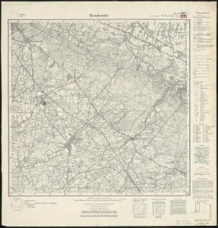 Meßtischblatt 2219, neue Nr. 4017 : Brackwede, 1937 : Brackwede. - Hrsg. 1897, bericht. 1912, einz. Nachtr. 1932. - 1:25000. - [Berlin]: Reichsamt für Landesaufnahme, 1937. - 1 Kt.