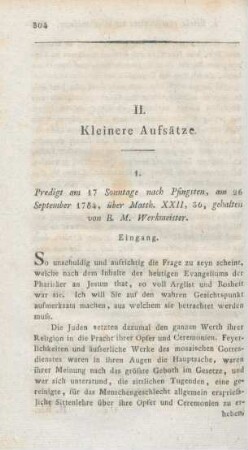 Kleinere Aufsätze