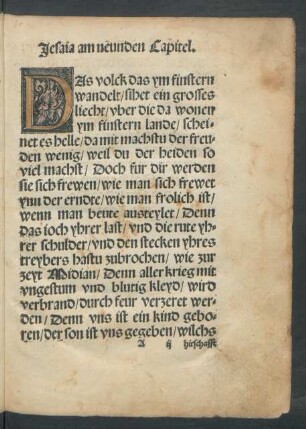 Jesaia am neunden Capitel.