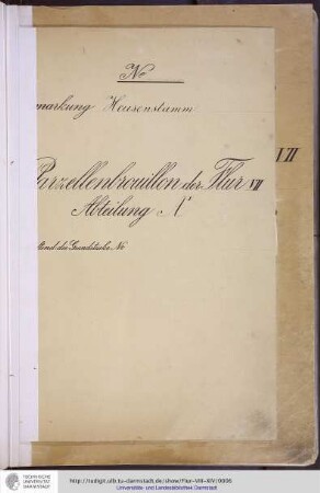 No. 1 Gemarkung Heusenstamm, Flur VII, Abteilung AI