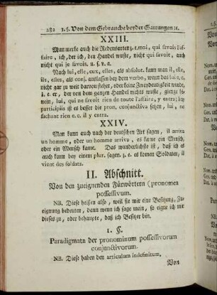 II. Abschnitt. Von den zueignenden Fürwörtern (pronomen possessivum.