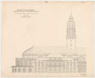 Thiersch, Friedrich von; Frankfurt / Main (Hessen); Festhalle - Nordfassade (Ansicht)