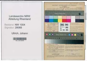 Entnazifizierung Johann Ullrich , geb. 31.10.1898 (Arbeiter)
