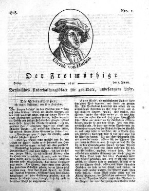 Nro. 1, Freitag, den 1. Januar 1808