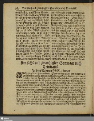 Am sechs und zwantzigsten Sonntage nach Trinitatis
