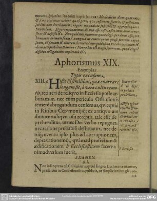 Aphorismus XIX.