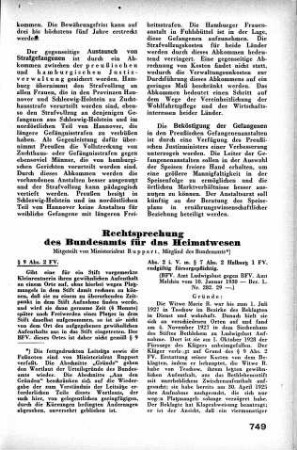 Rechtsprechung des Bundesamts für das Heimatwesen