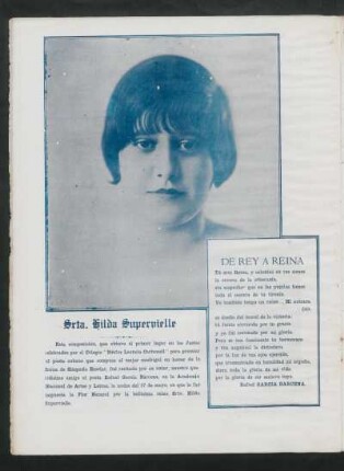 [Fotografía de] Srta. Hilda Supervielle