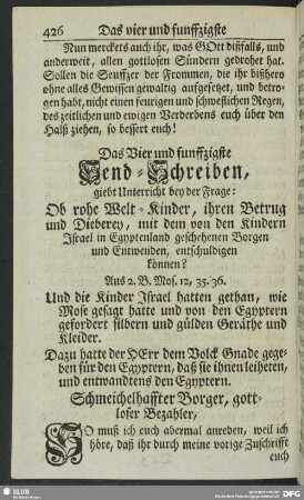 Das Vier und funffzigste Send-Schreiben