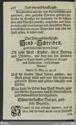 Das Vier und funffzigste Send-Schreiben