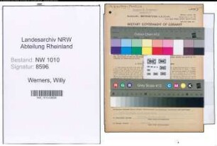 Entnazifizierung Willy Werners , geb. 12.05.1912 (Einkaeufer)