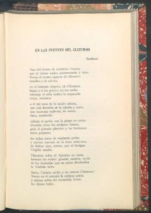 En las fuentes del Clitumno