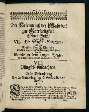 1-232, Der Erkenntniß der Wahrheit zur Gottseeligkeit Drittes Stück