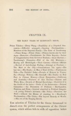 Chapter IX. The early years of Hienfung's reign