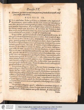 Decisio IX