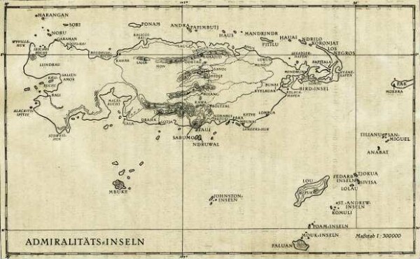 Map of the Admiralty Islands