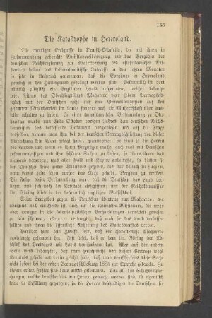 Die Katastrophe in Hereroland
